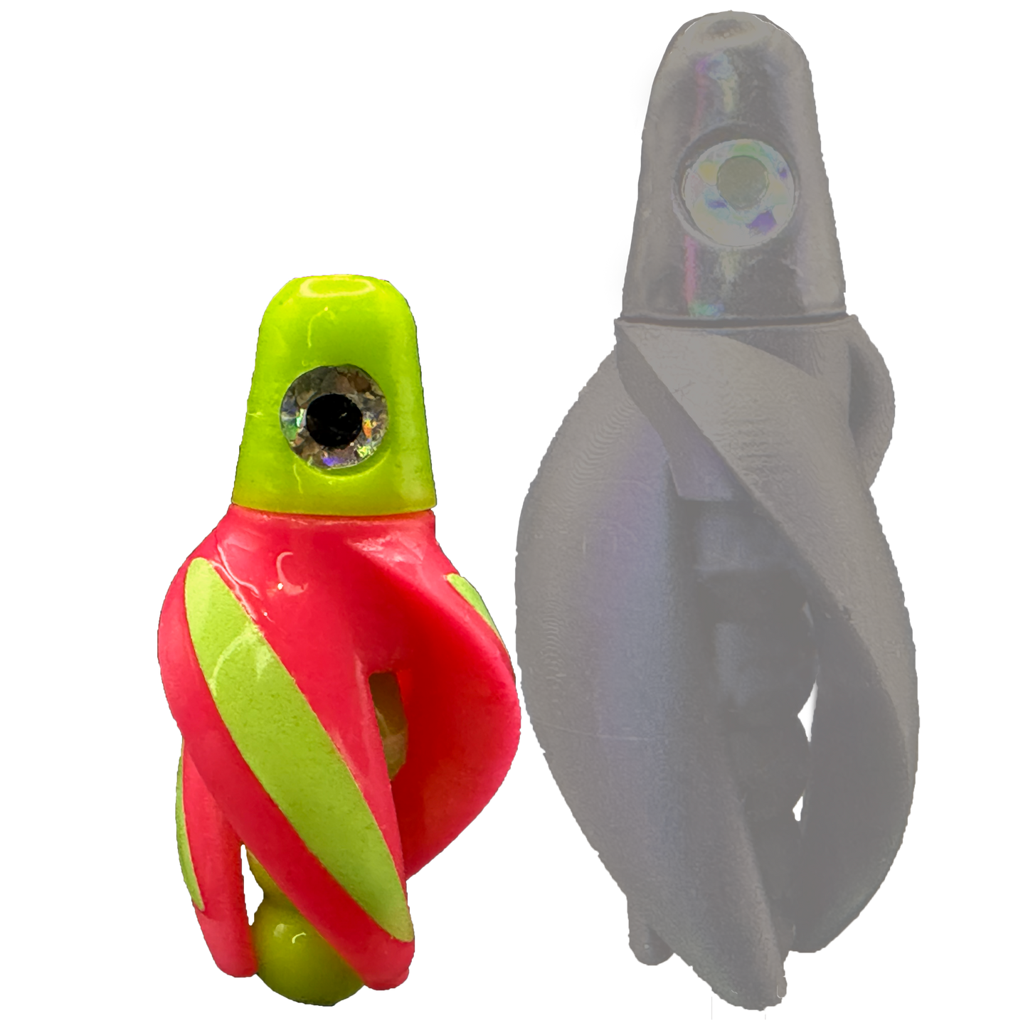 TailSpinMini-Scud Fluo Chartreuse Pink (Glow Green) Kokanee Lure