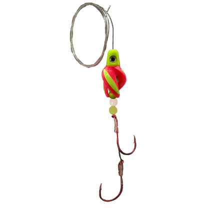 TailSpinMini-Scud Fluo Chartreuse Pink (Glow Green) Kokanee Lure