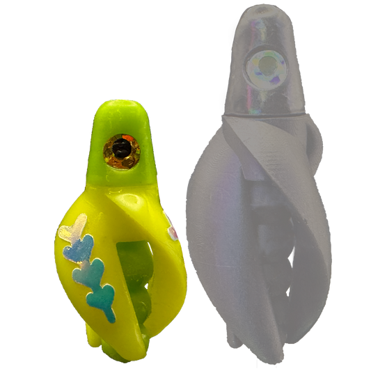 TailSpinMini-Scud Fluo Chartreuse Yellow (Glow Moonjelly) Kokanee Lure