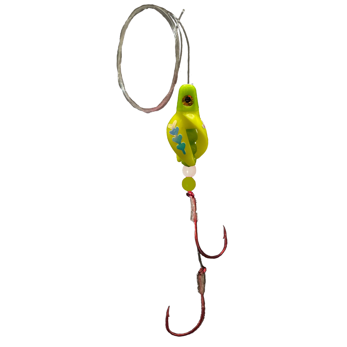 TailSpinMini-Scud Fluo Chartreuse Yellow (Glow Moonjelly) Kokanee Lure