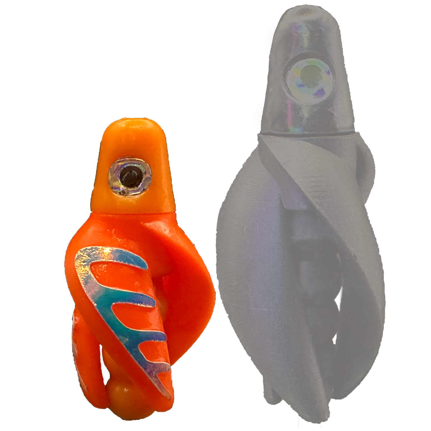 TailSpinMini-Scud Fluo Mango Orange (Glow Moonjelly) Kokanee Lure