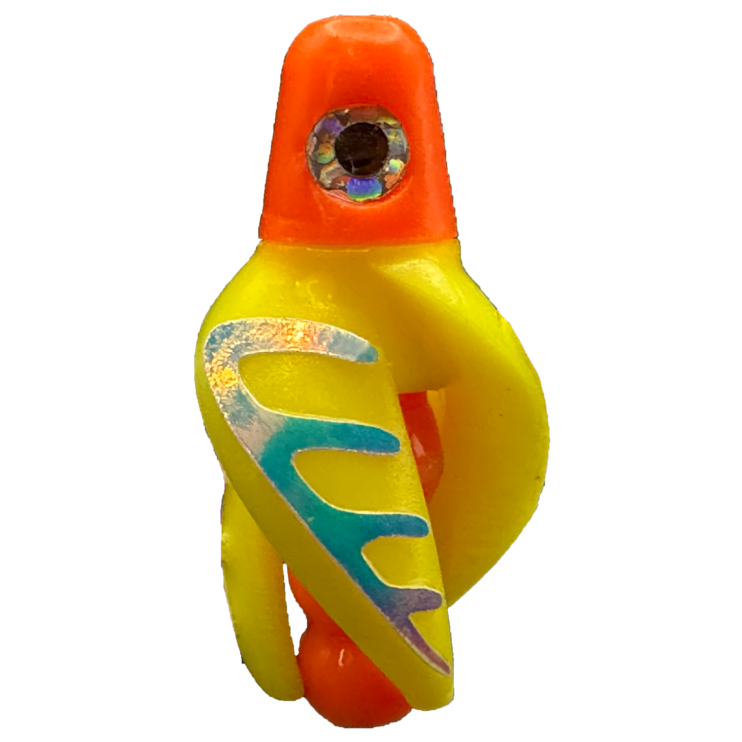 TailSpinMini-Scud Fluo Orange Yellow (Glow Moonjelly) Kokanee Lure