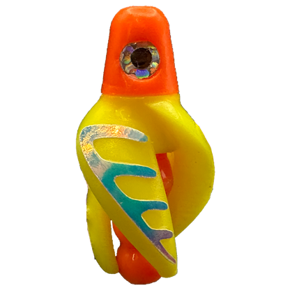 TailSpinMini-Scud Fluo Orange Yellow (Glow Moonjelly) Kokanee Lure