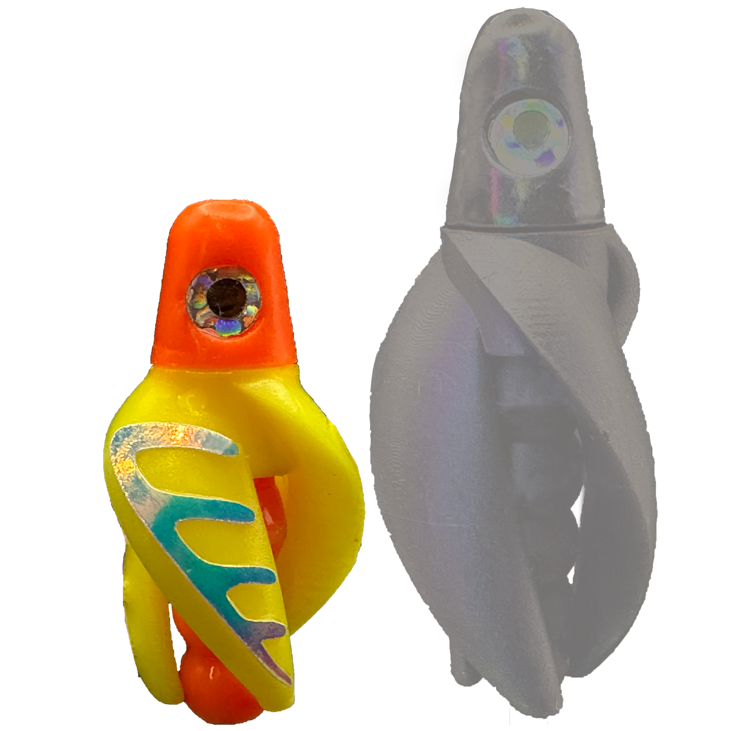 TailSpinMini-Scud Fluo Orange Yellow (Glow Moonjelly) Kokanee Lure