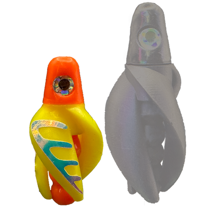TailSpinMini-Scud Fluo Orange Yellow (Glow Moonjelly) Kokanee Lure