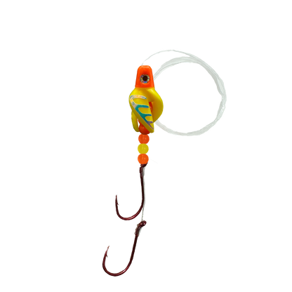 TailSpinMini-Scud Fluo Orange Yellow (Glow Moonjelly) Kokanee Lure