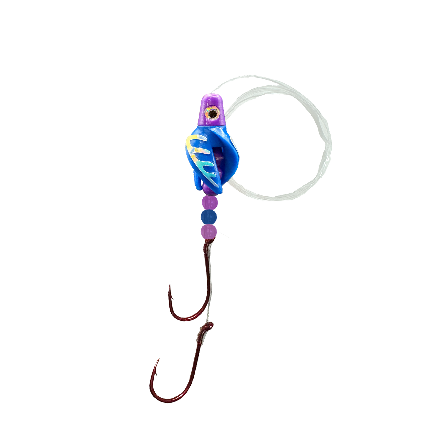 TailSpinMini-Scud Fluo Purple Blue (Glow Moonjelly) Kokanee Lure