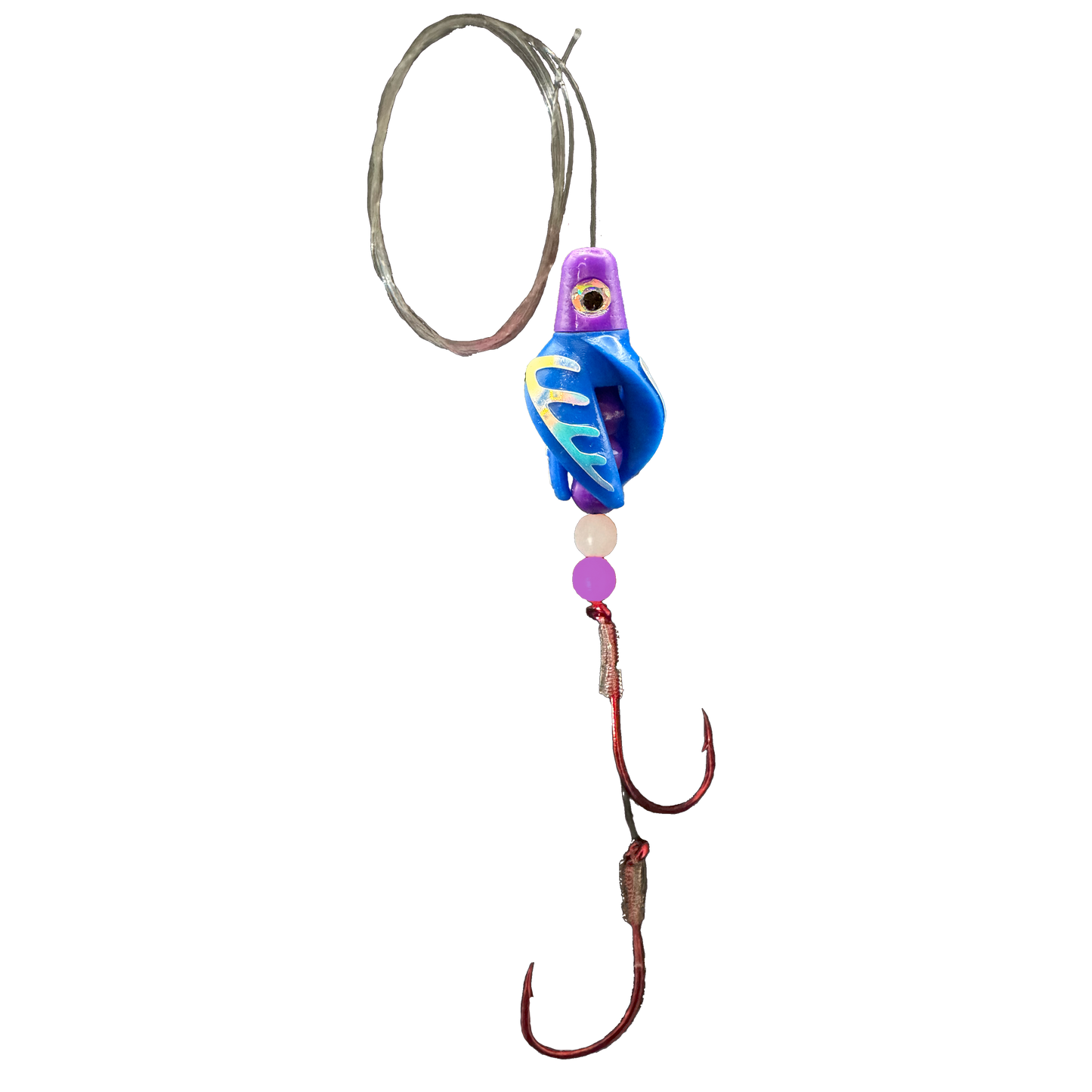 TailSpinMini-Scud Fluo Purple Blue (Glow Moonjelly) Kokanee Lure