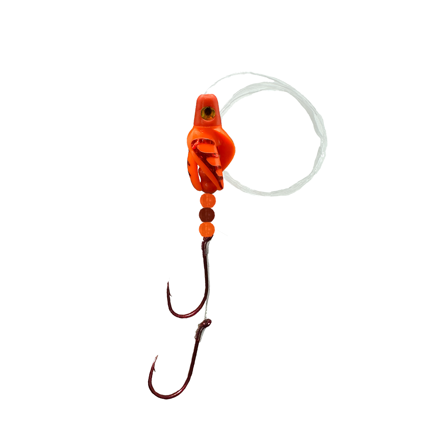 TailSpinMini-Scud Fluo Red Orange (Red) Kokanee Lure
