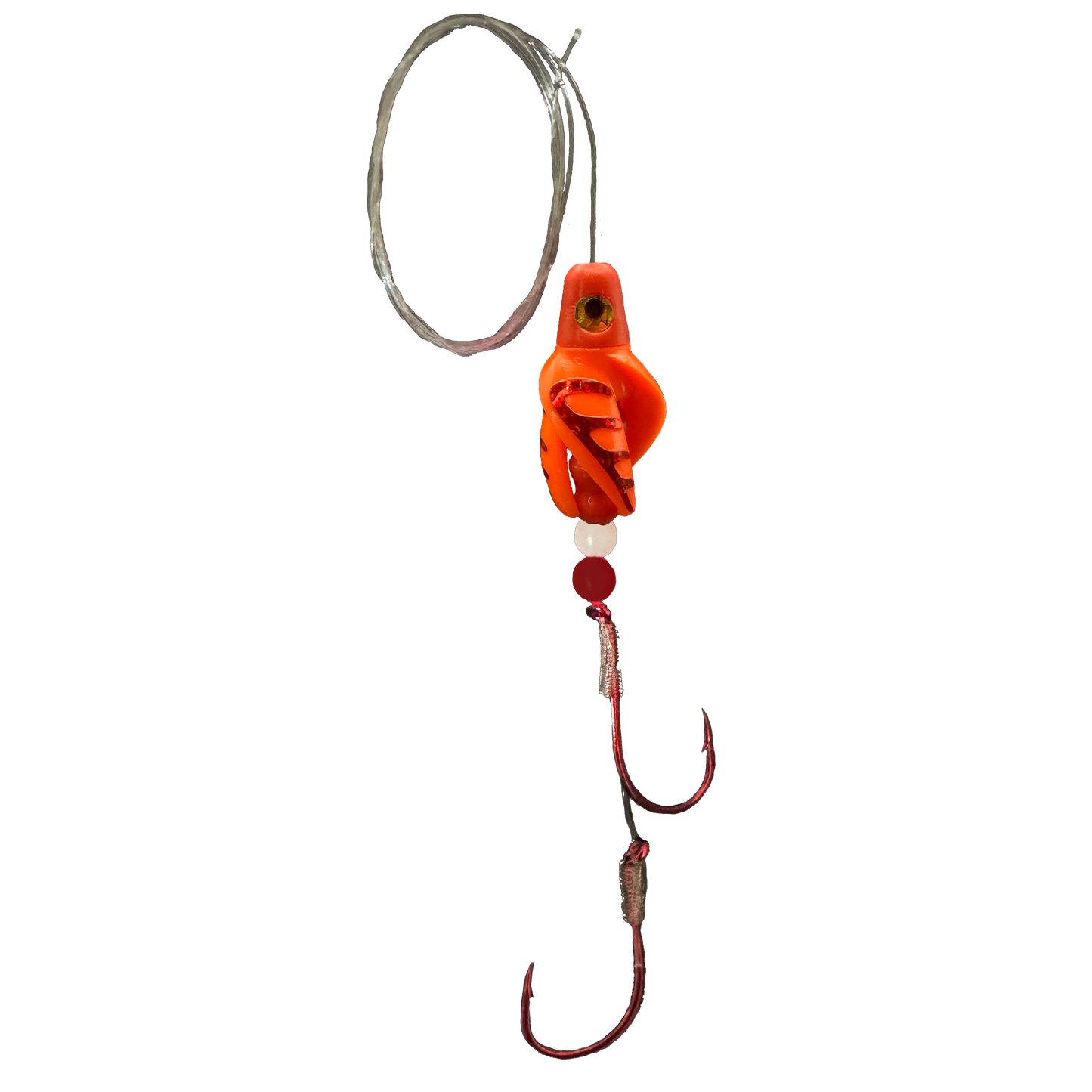 TailSpinMini-Scud Fluo Red Orange (Red) Kokanee Lure