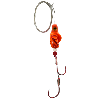 TailSpinMini-Scud Fluo Red Orange (Red) Kokanee Lure