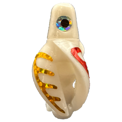 TailSpinMini-Scud Fluo White (Reflective Blue Red Gold) Kokanee Lure