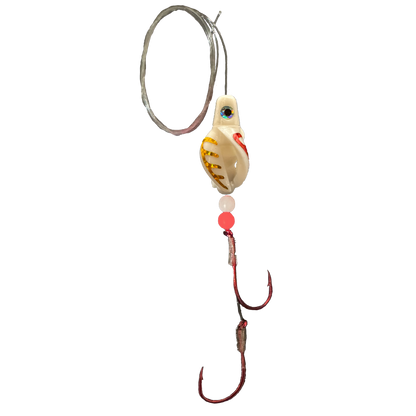 TailSpinMini-Scud Fluo White (Reflective Blue Red Gold) Kokanee Lure