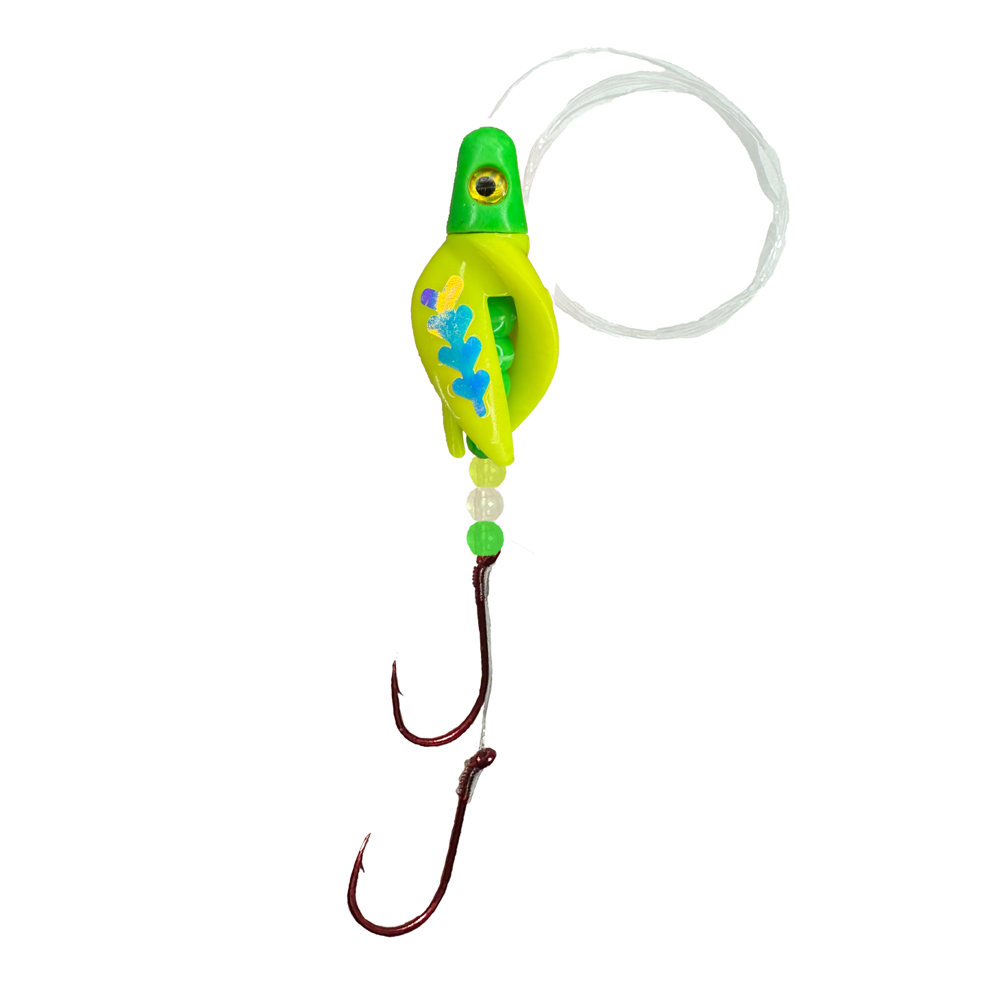 TailSpin Scud Fluo Green Yellow (Glow Moonjelly)