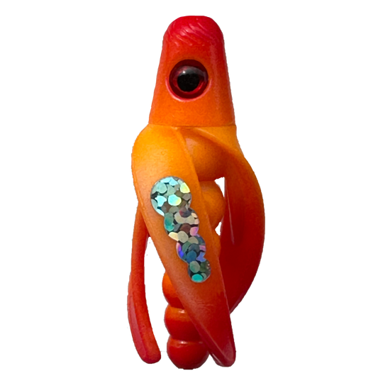 TailSpin Scud Fluo Orange-Red (Circles Silver)