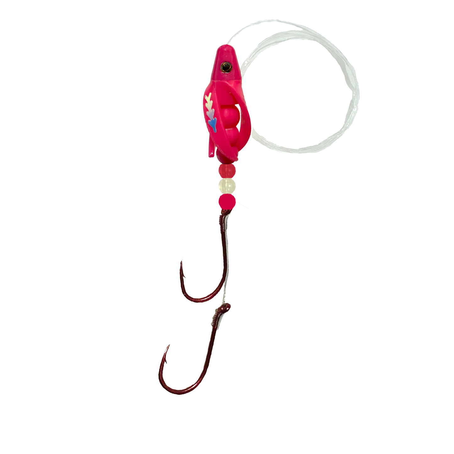 TailSpin Scud MINI fluo Pink (Fishbone Glow/Moonjelly)