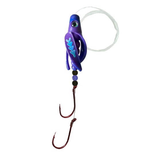 TailSpin Scud Rigged Fluo Purple Blue (FishBone MoonJelly)