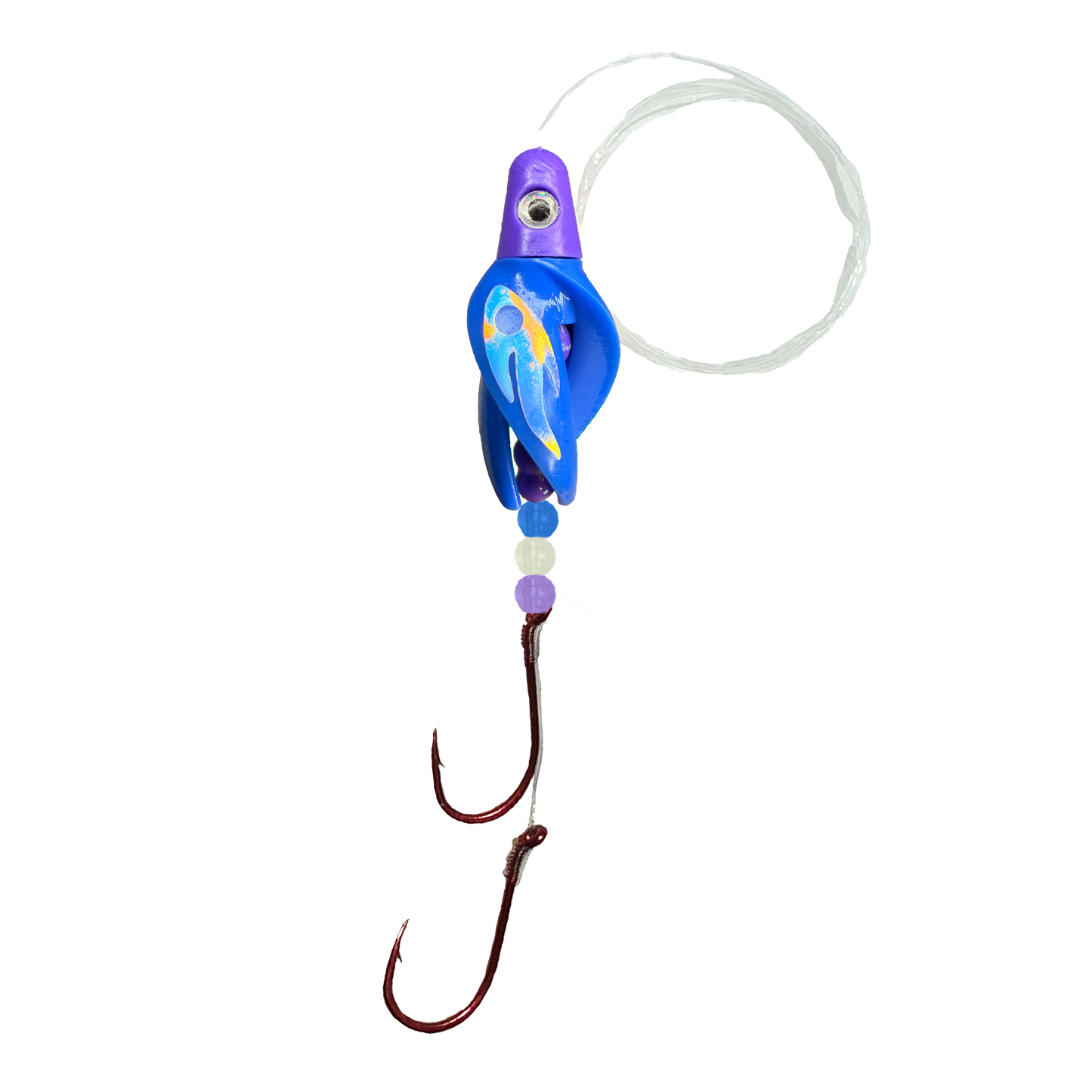 TailSpin Scud Fluo Blue Purple (Ghost Moonjelly)