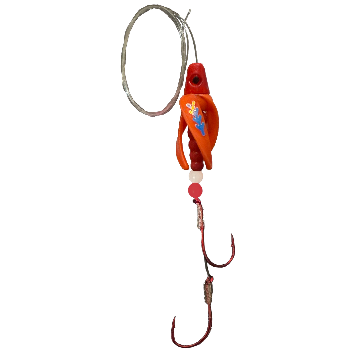 TailSpin Scud Fluo Red Orange (Fishbone Moonjelly)