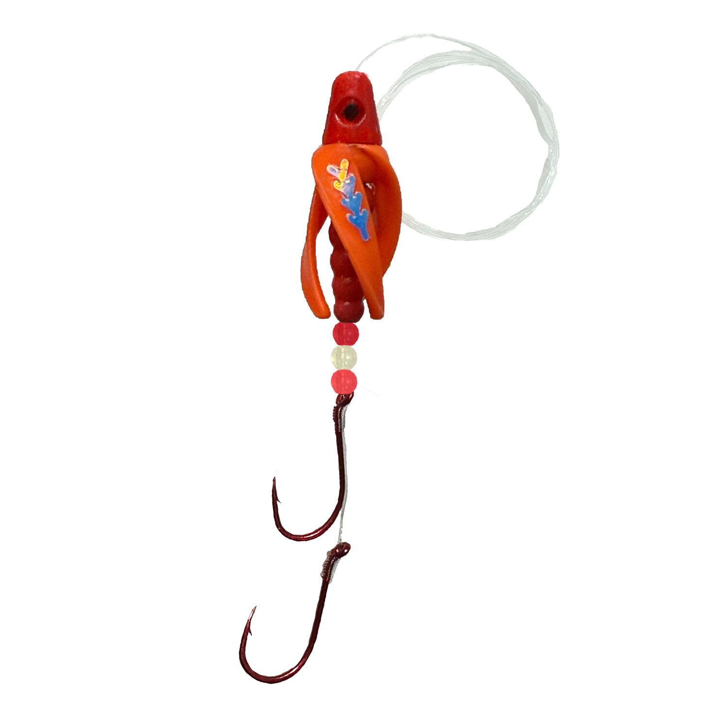 TailSpin Scud Fluo Red Orange (Fishbone Moonjelly)