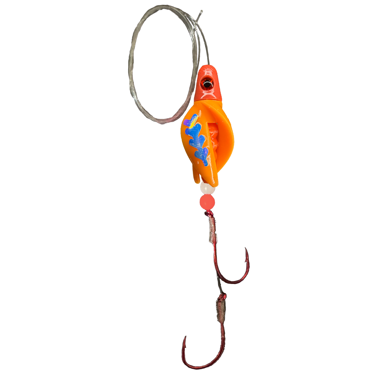 TailSpin Scud Fluo Red Orange Mango  (Fishbone Moonjelly)