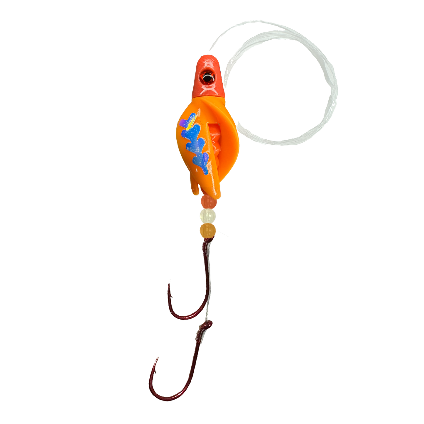 TailSpin Scud Fluo Red Orange Mango  (Fishbone Moonjelly)