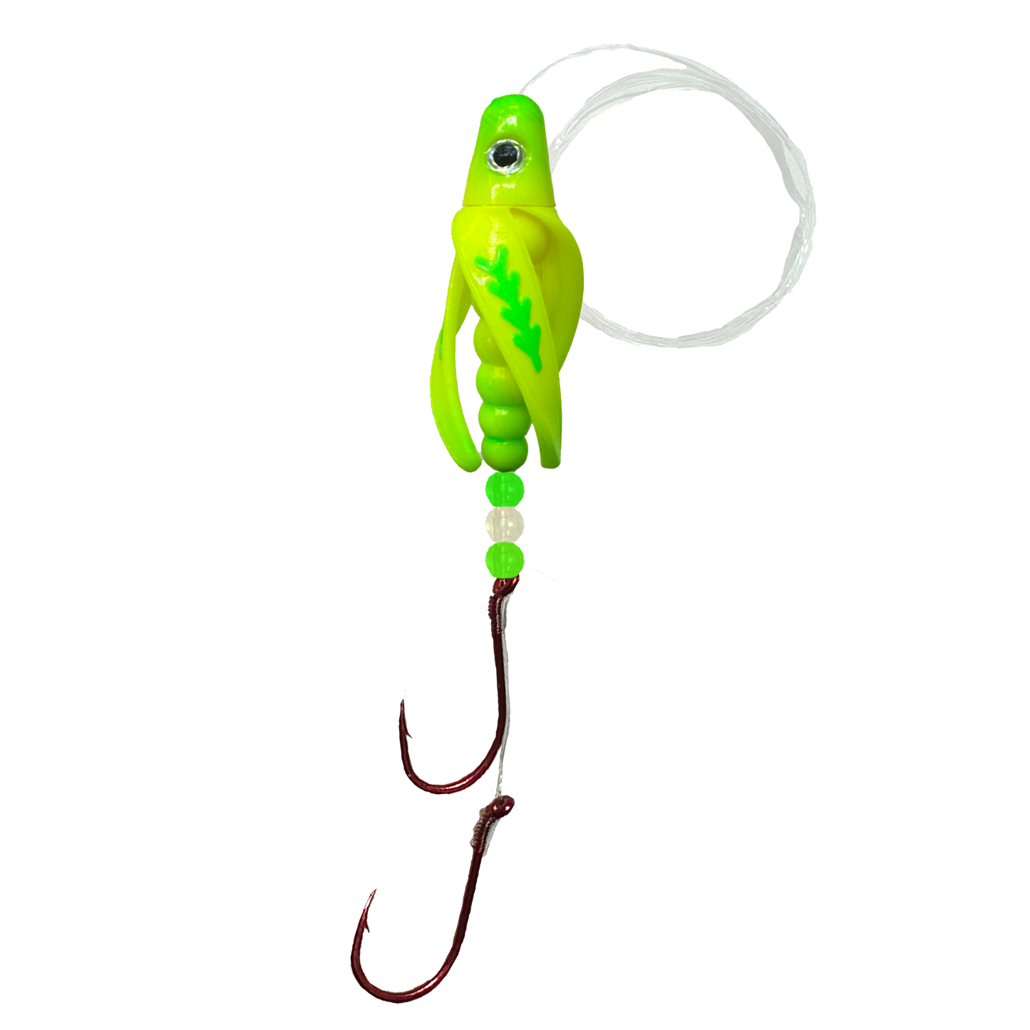TailSpin Scud Fluo Yellow-LightGreen (Fishbone Glow Green)