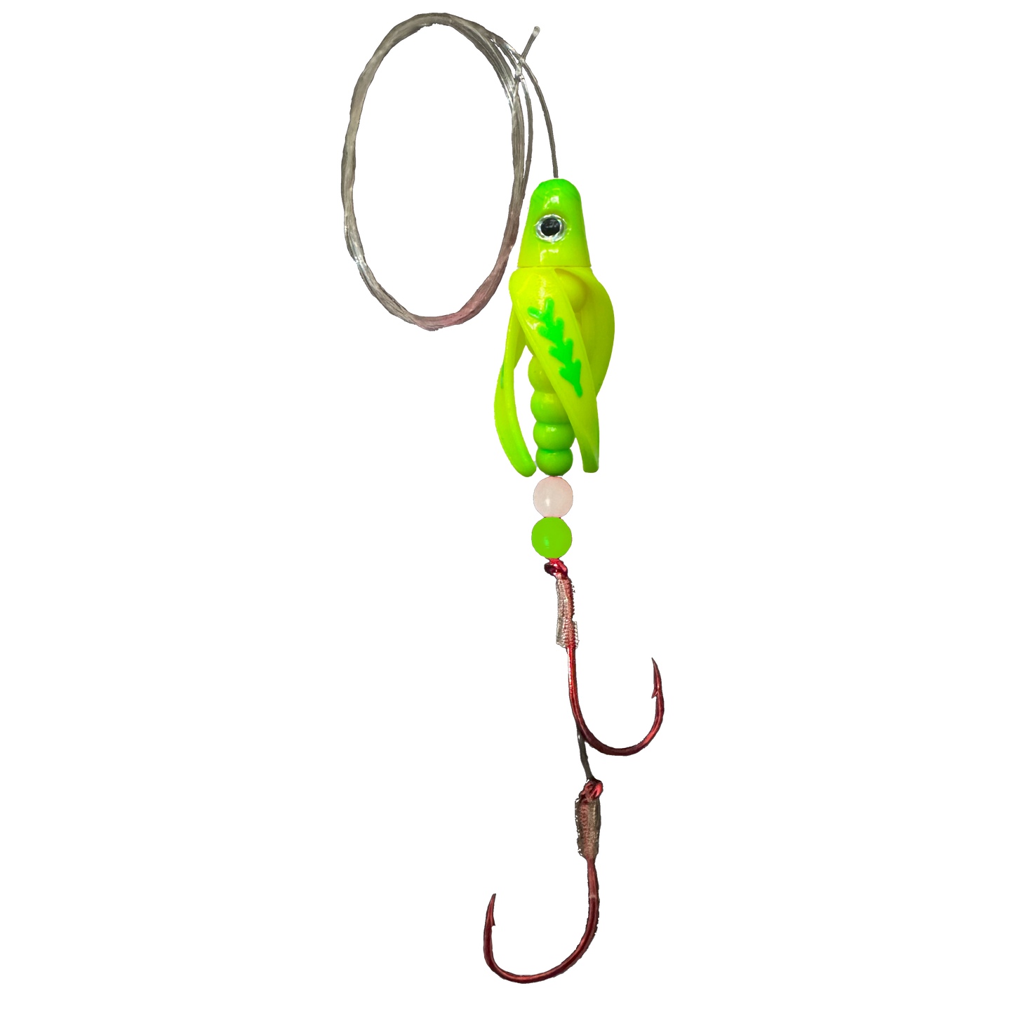 TailSpin Scud Fluo Yellow-LightGreen (Fishbone Glow Green)