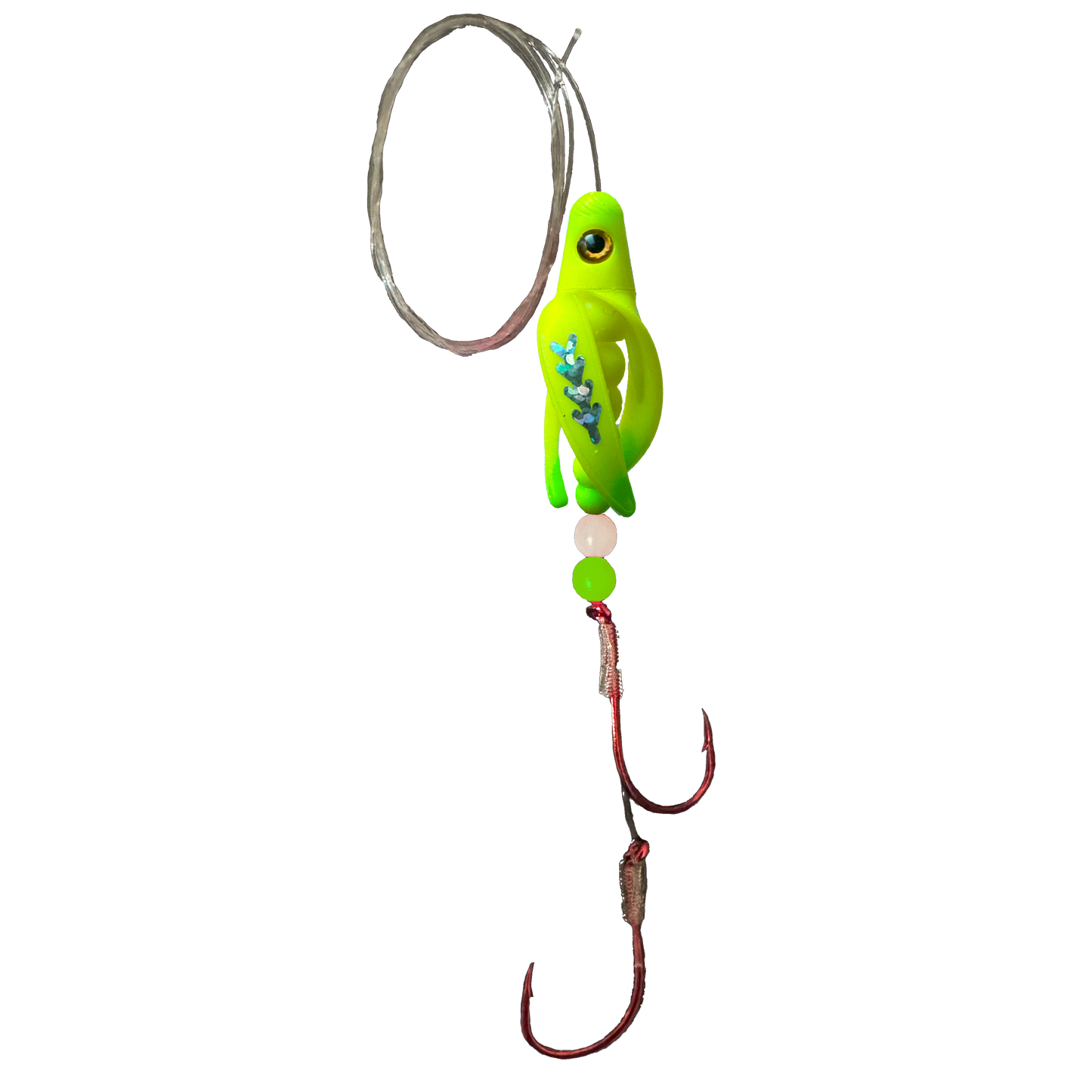 TailSpin Scud Fluo Yellow-LightGreen (Fishbone Silver)