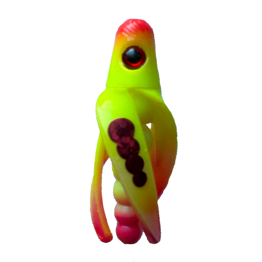 TailSpin Scud Fluo Yellow-Red (Circles Red)